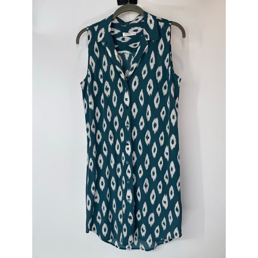 Equipment sleeveless ikat silk dress S